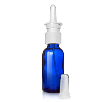 1 oz. Nasal Spray Glass Bottle | Blue - Spark Naturals