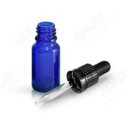 1 oz. Glass Dropper Bottle | Blue | 5-Pack - Spark Naturals